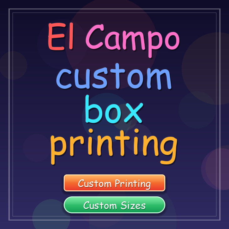 El Campo custom box printing