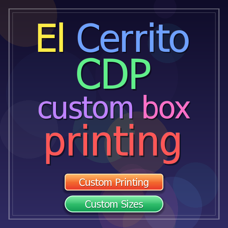 El Cerrito CDP custom box printing