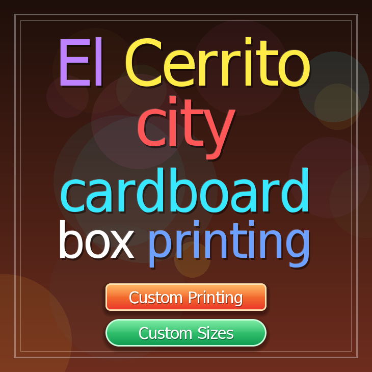 El Cerrito city cardboard box printing