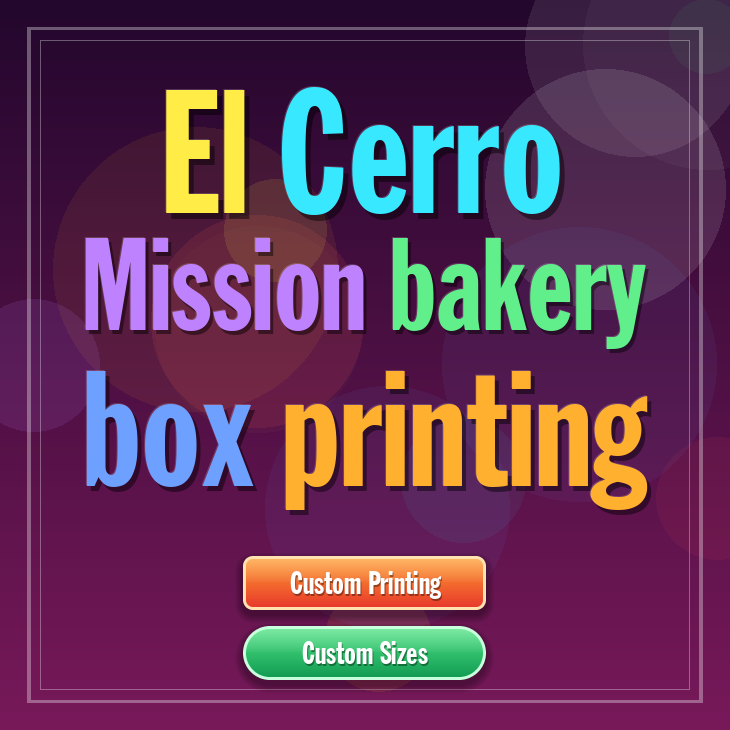 El Cerro Mission bakery box printing