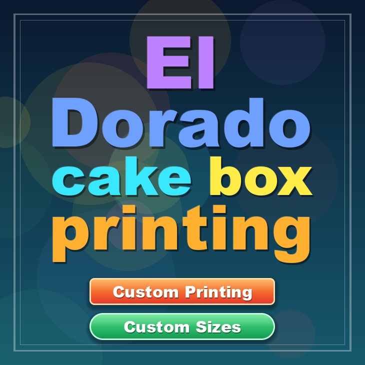 El Dorado cake box printing
