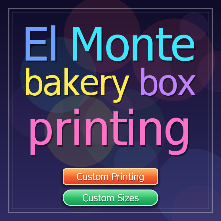 El Monte bakery box printing