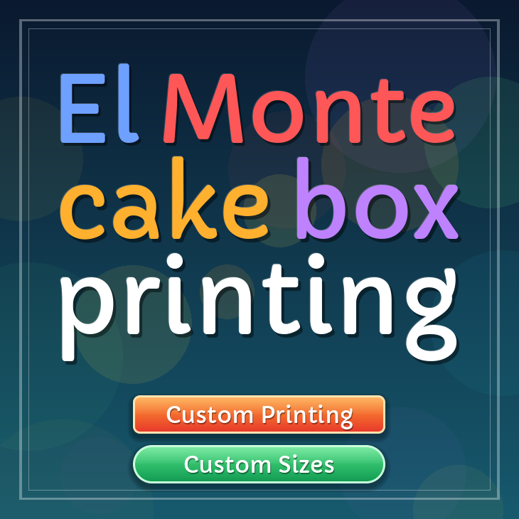 El Monte cake box printing