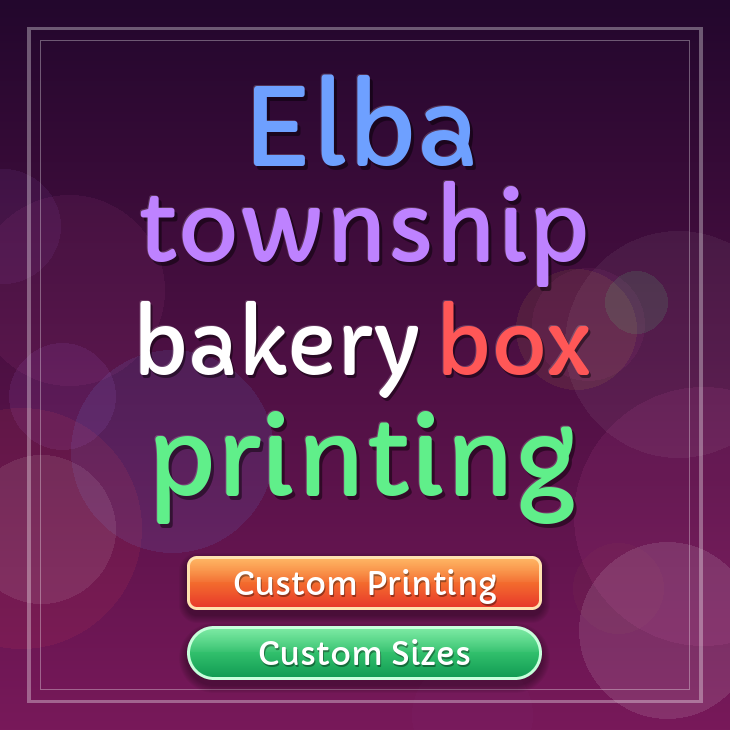 Elba Township bakery box printing
