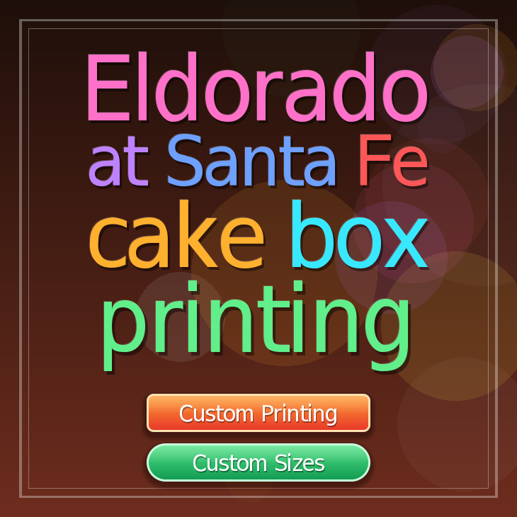 Eldorado At Santa Fe cake box printing