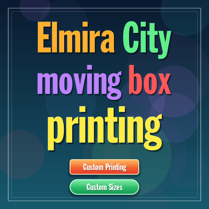 Elmira City moving box printing