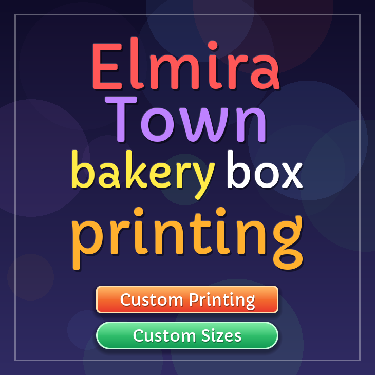 Elmira Town bakery box printing