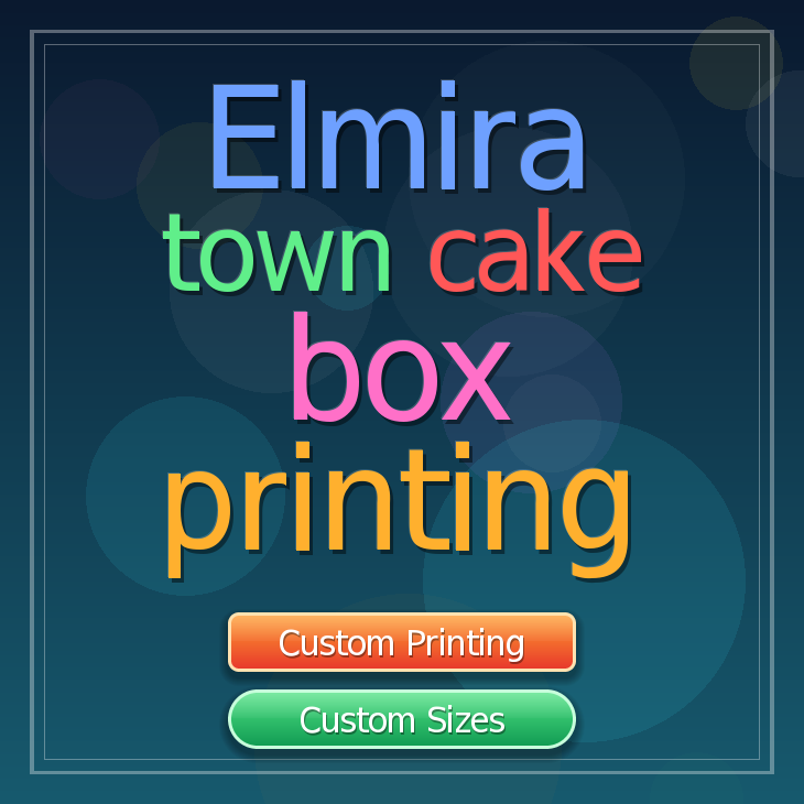 Elmira Town cake box printing