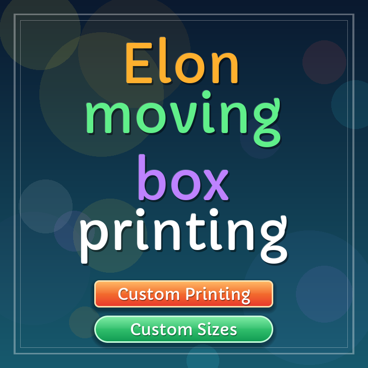 Elon moving box printing