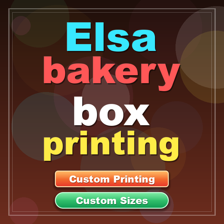 Elsa bakery box printing
