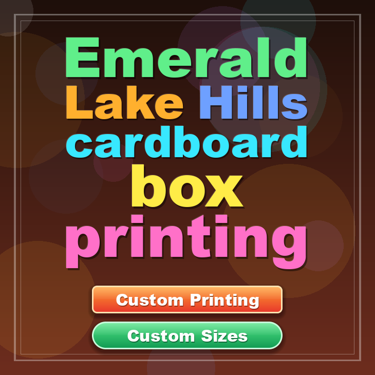 Emerald Lake Hills cardboard box printing