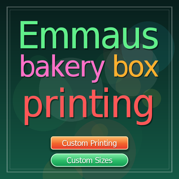 Emmaus bakery box printing