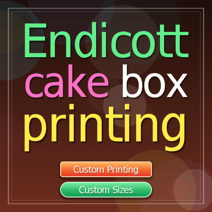 Endicott cake box printing