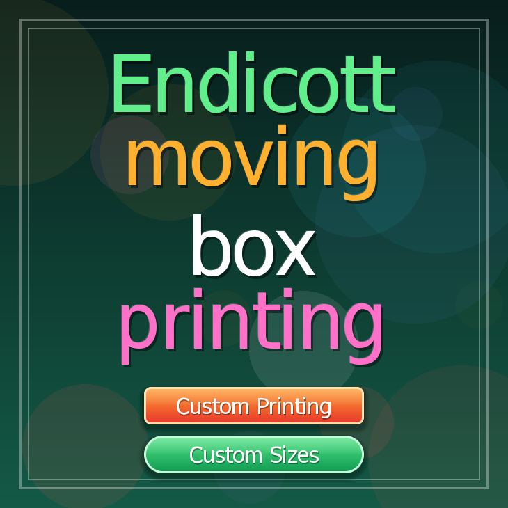 Endicott moving box printing