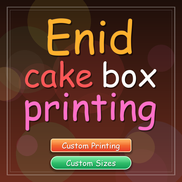 Enid cake box printing
