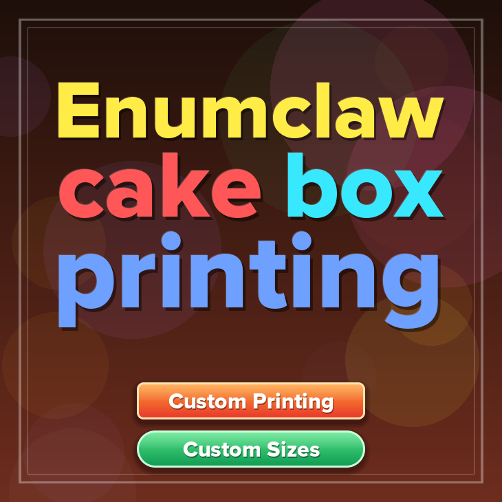 Enumclaw cake box printing