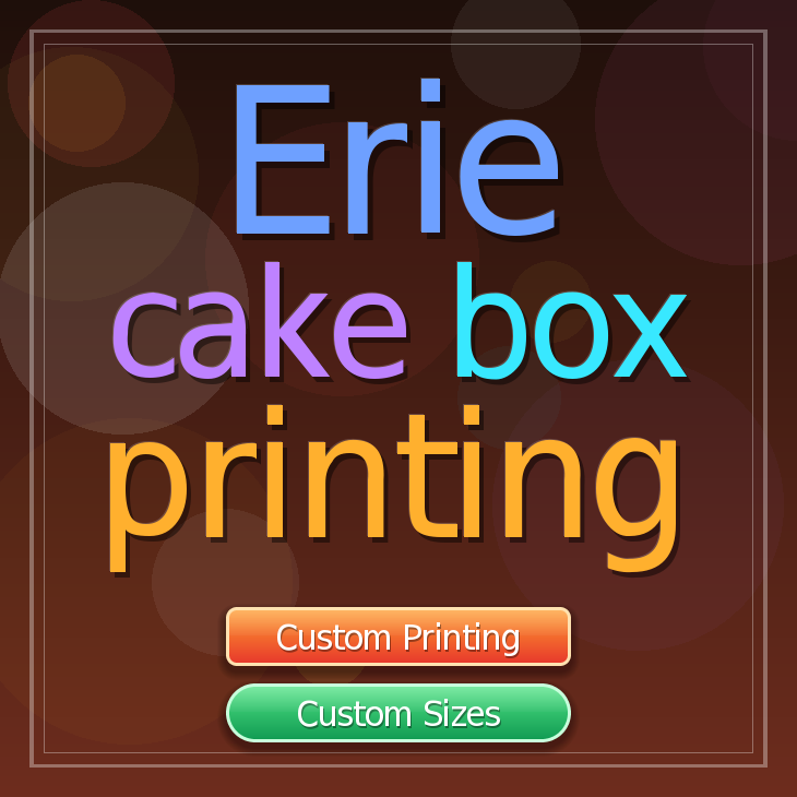 Erie cake box printing