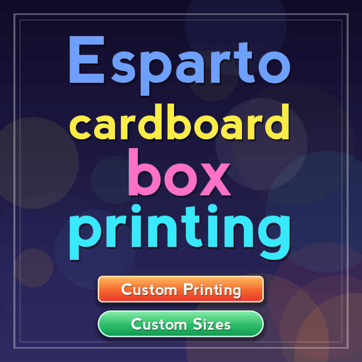 Esparto cardboard box printing