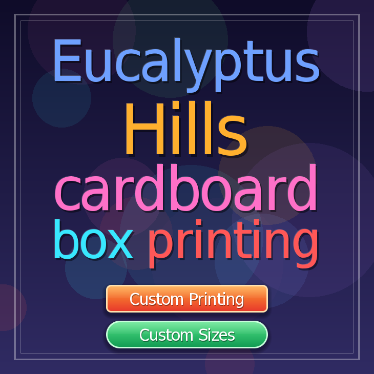 Eucalyptus Hills cardboard box printing