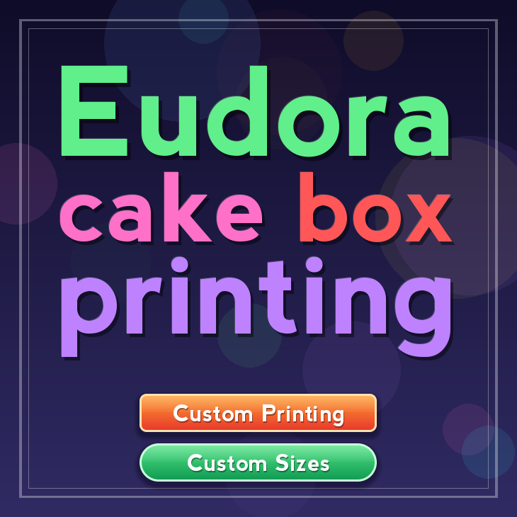 Eudora cake box printing