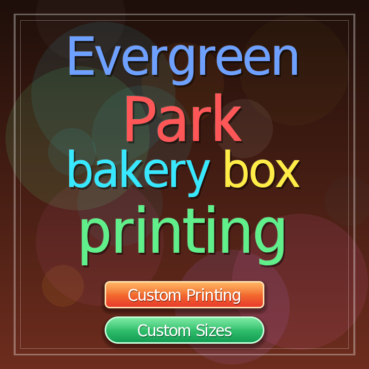 Evergreen Park bakery box printing