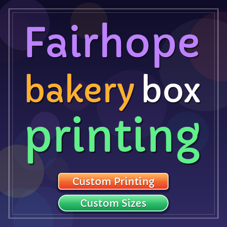 Fairhope bakery box printing
