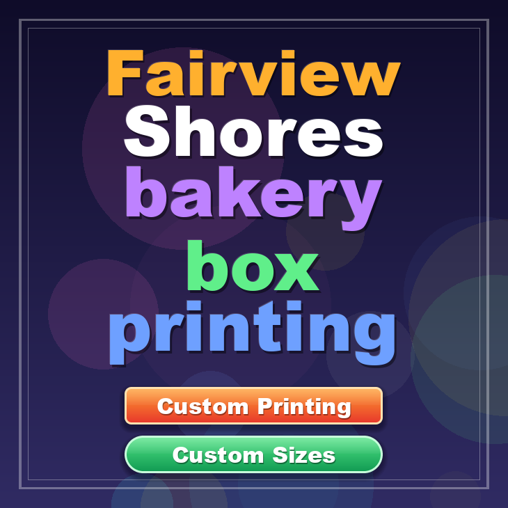 Fairview Shores bakery box printing