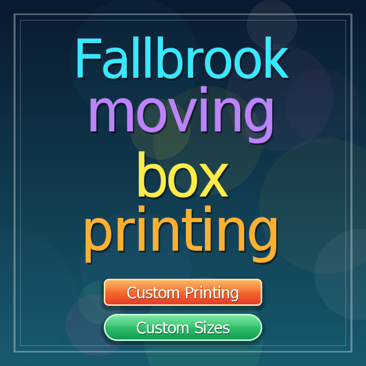 Fallbrook moving box printing