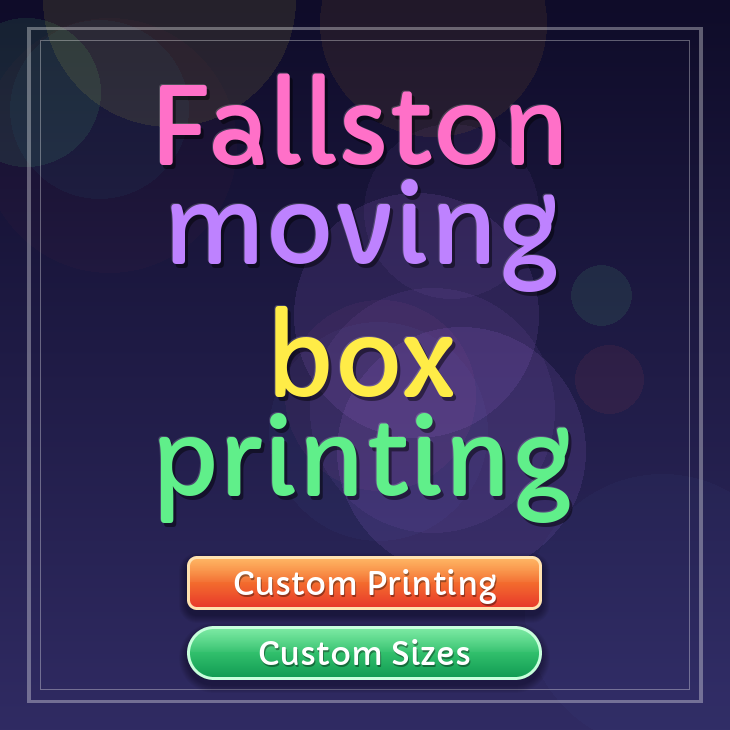 Fallston moving box printing