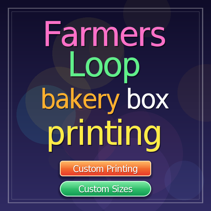 Farmers Loop bakery box printing
