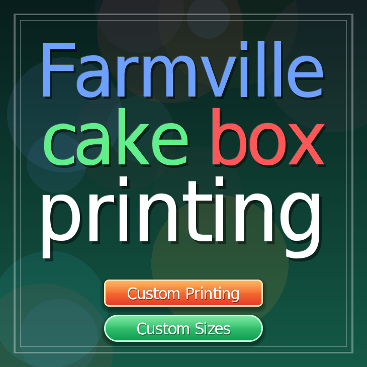 Farmville cake box printing