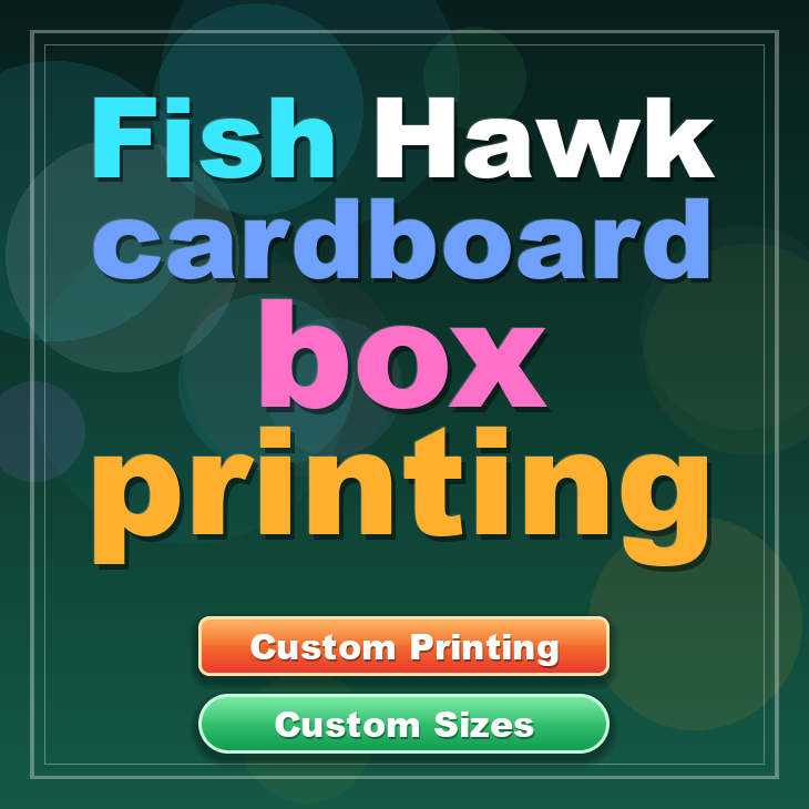 Fish Hawk cardboard box printing