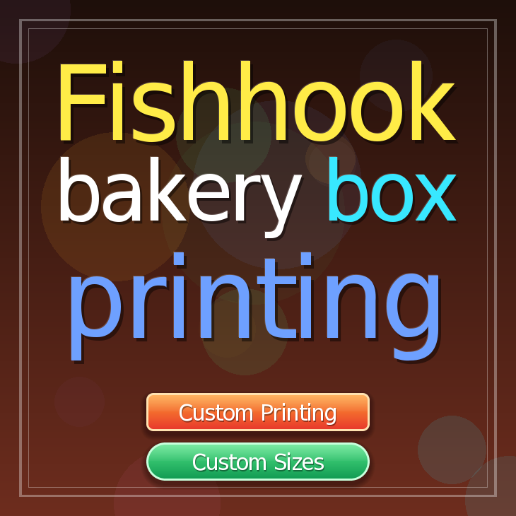 Fishhook bakery box printing