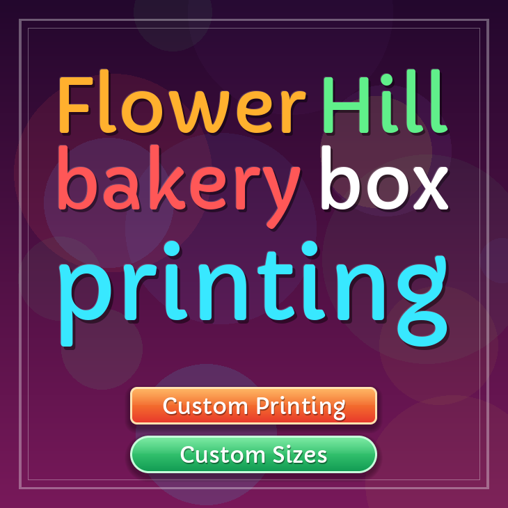 Flower Hill bakery box printing
