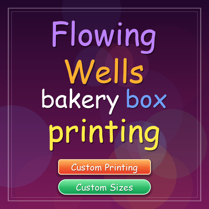Flowing Wells bakery box printing