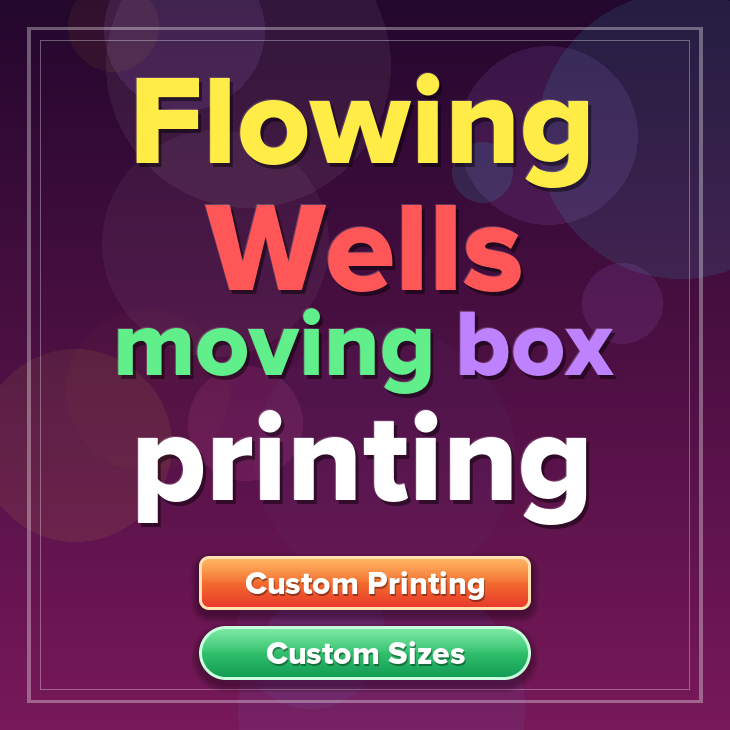 Flowing Wells moving box printing