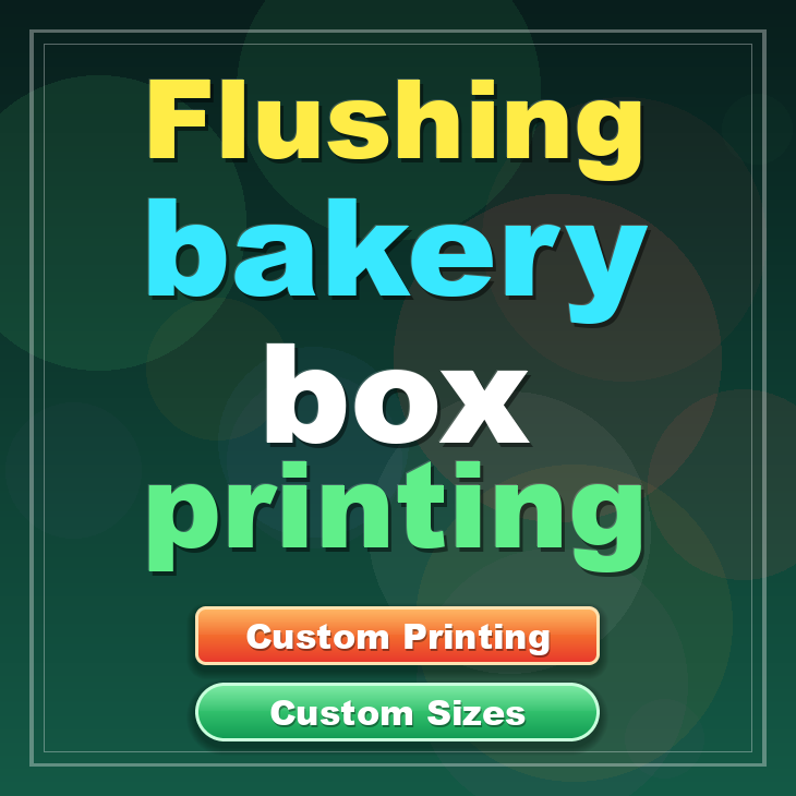 Flushing bakery box printing