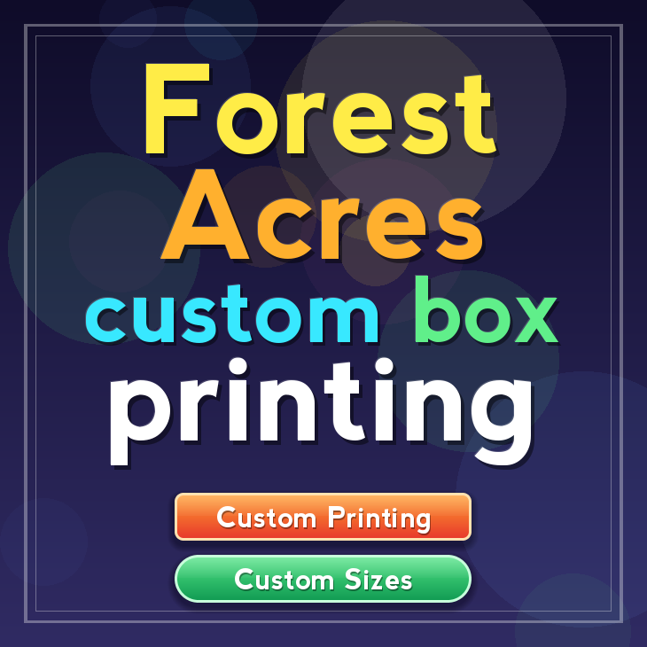 Forest Acres custom box printing