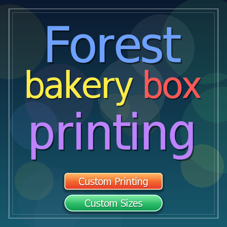 Forest bakery box printing