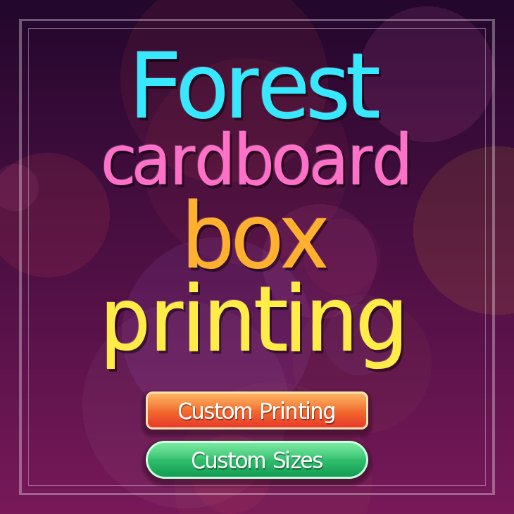 Forest cardboard box printing