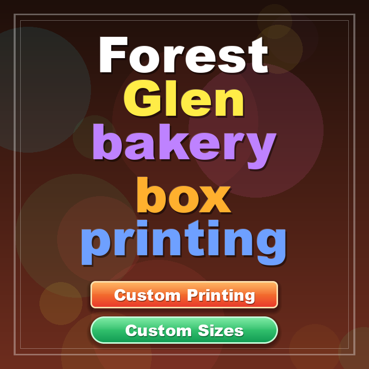 Forest Glen bakery box printing