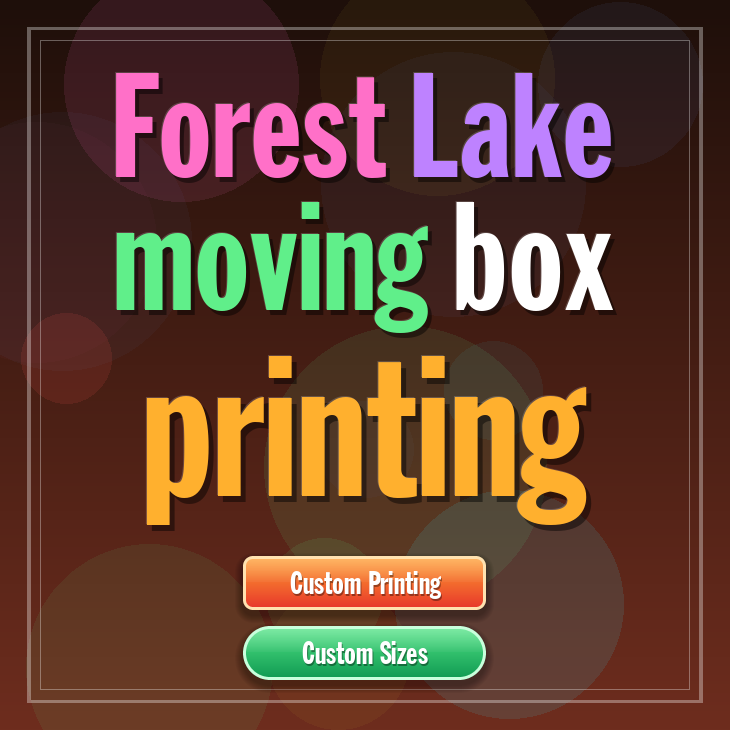Forest Lake moving box printing