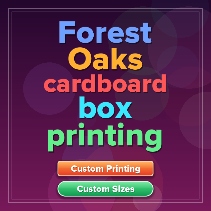 Forest Oaks cardboard box printing