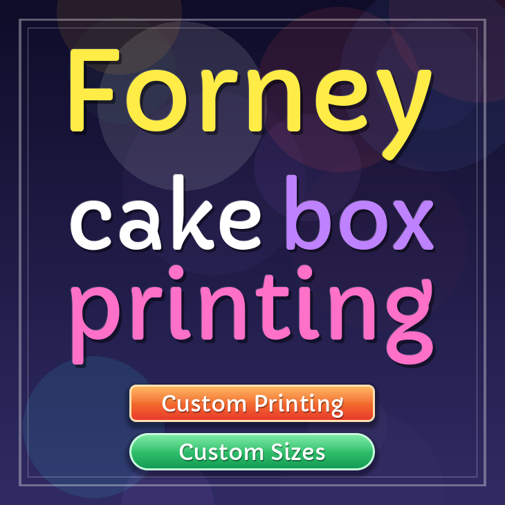 Forney cake box printing
