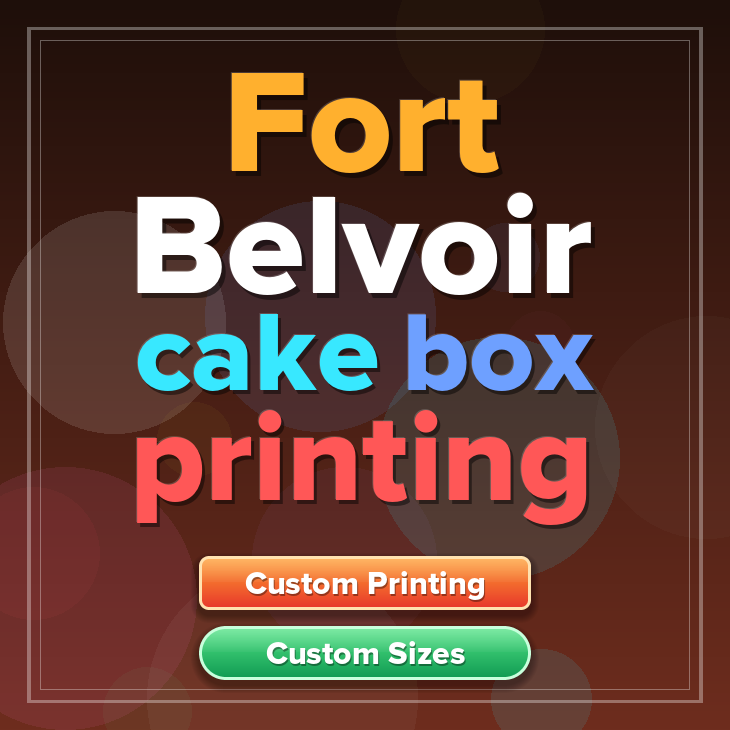 Fort Belvoir cake box printing