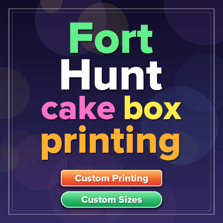 Fort Hunt cake box printing