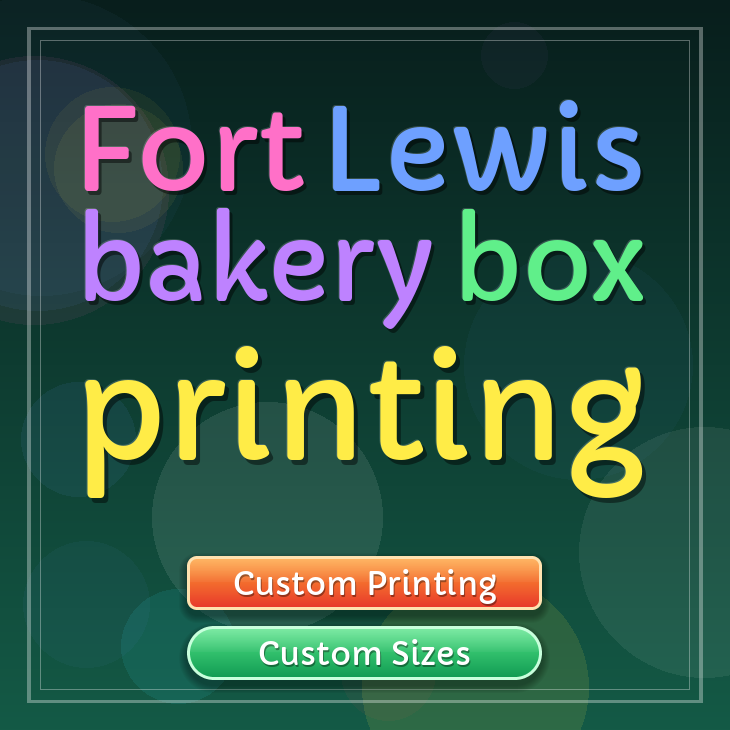 Fort Lewis bakery box printing
