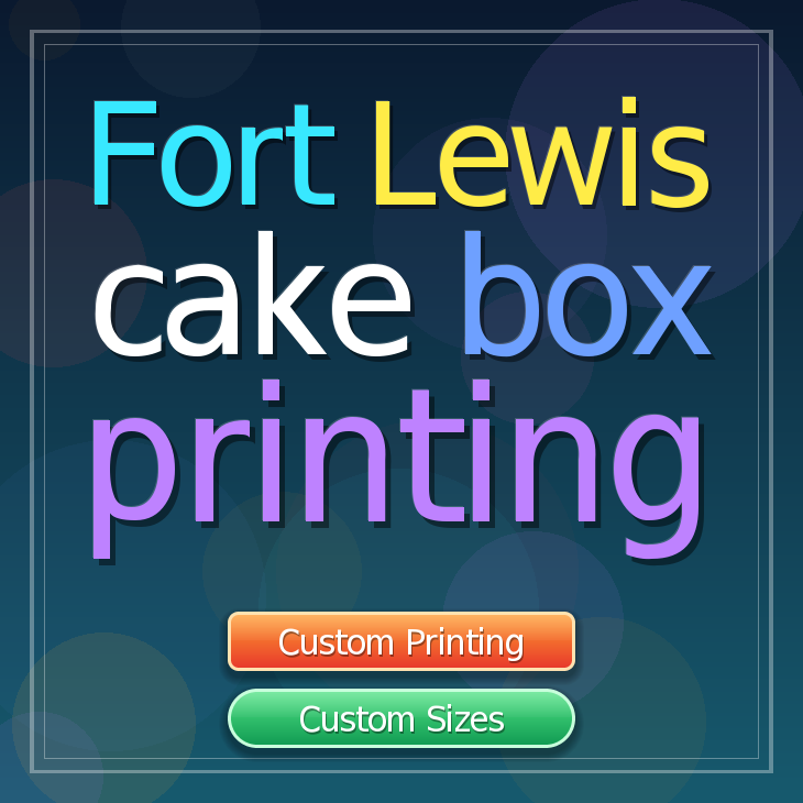 Fort Lewis cake box printing