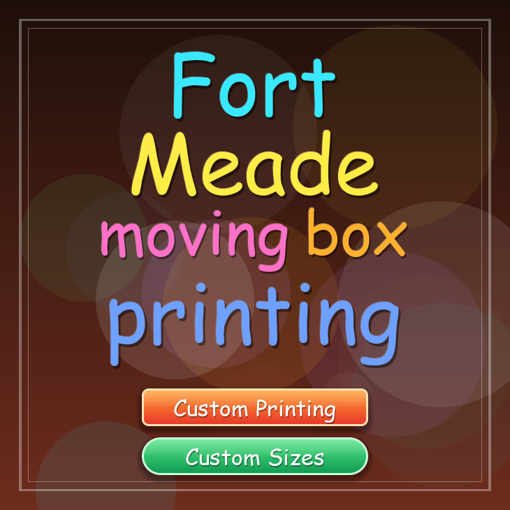 Fort Meade moving box printing
