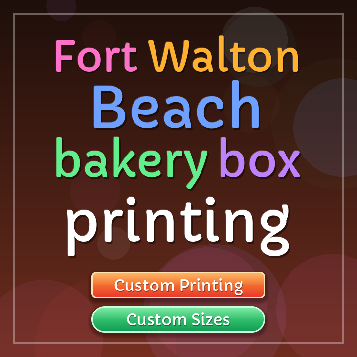 Fort Walton Beach bakery box printing